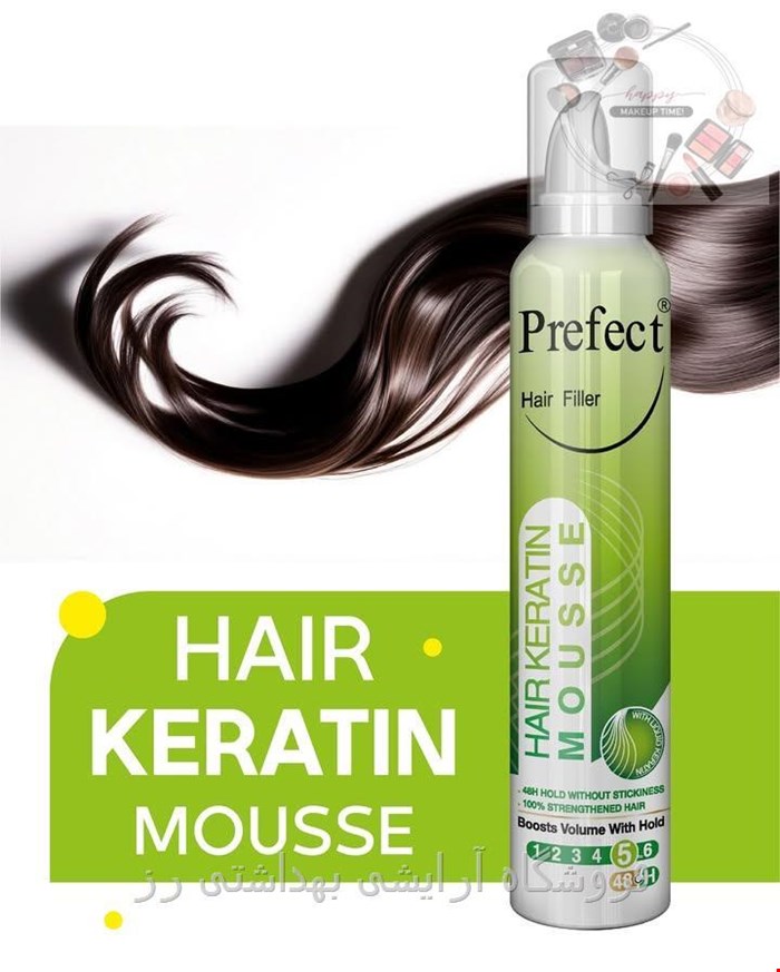 موس مو پرفکت مدل HAIR KERATIN شماره 5 مناسب موهای کراتین شده حجم 200 میل 