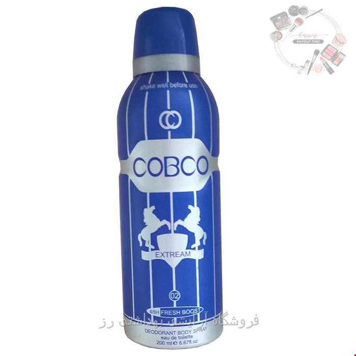 اسپری بدن مردانه کوبکو COBCOمدل اکستریم حجم 200 میلی لیتر
