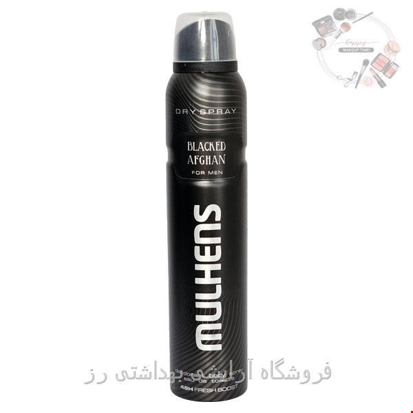 اسپری بدن مردانه مولهنس مدل بلک افغان MULHENS Black Afghan