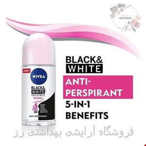  مام رول زنانه Original نیوا Nivea مدل Black & White Invisible حجم 50 میل