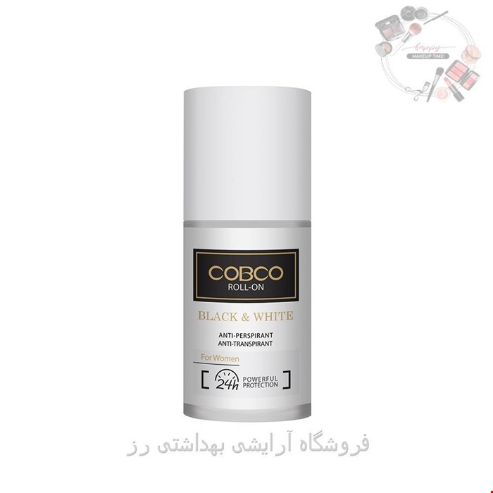 مام رول ضدتعریق زنانه کوبکو مدل بلک اند وایت حجم 75 میل COBCO BLACK WHITE