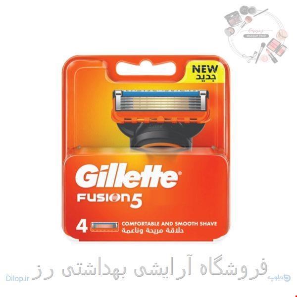  تیغ یدک ژیلت مدل 5 Fusion بسته 4 عددی