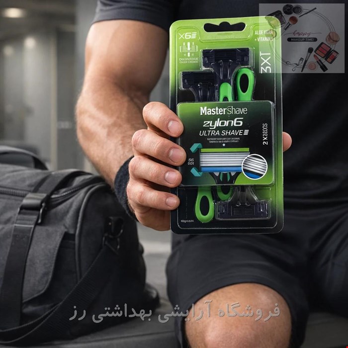 ژیلت مردانه 6 لبه مستر شیو مدل Zylon بسته 3 عددی 